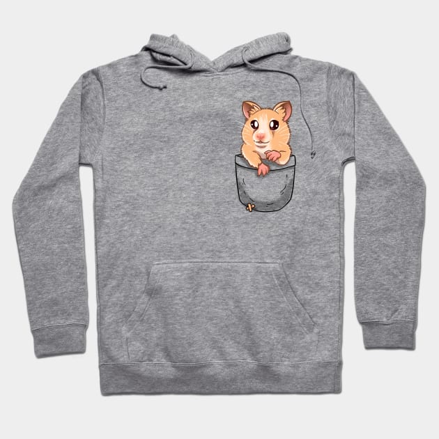 Pocket Cute Hamster Pet Hamster Hoodie TeePublic